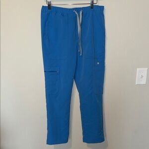 FIGS Cairo Cargo Scrub Pants Men’s Small Short Blue EUC Nurse Healthcare